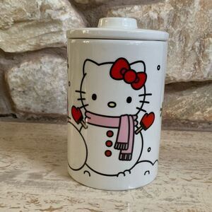 Hello kitty snowman cookie jar